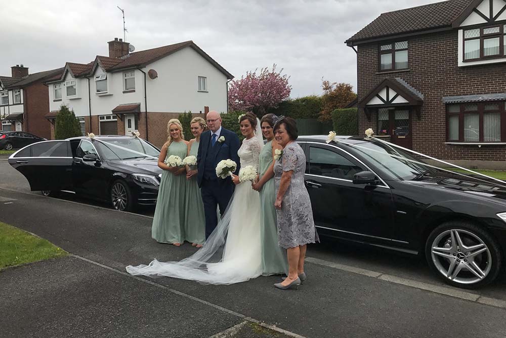 Mercedes wedding cars ready for wedding