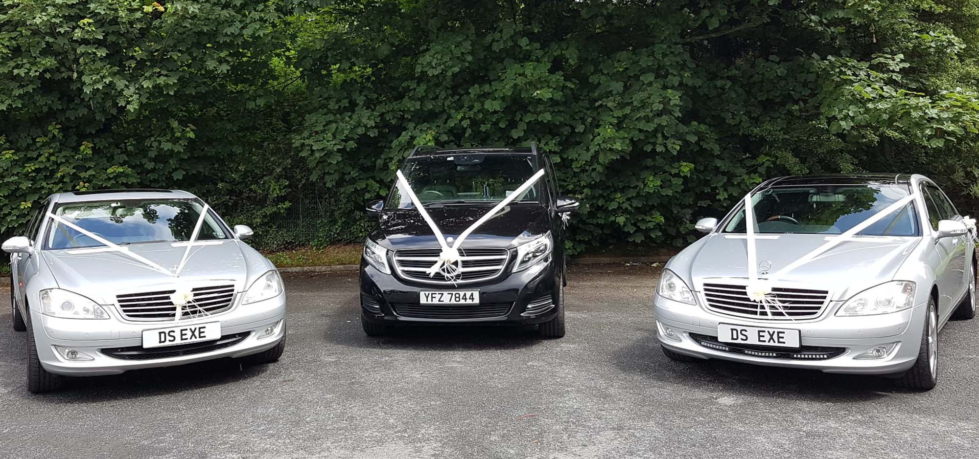 3 Mercedes wedding cars